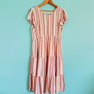 Motherhood Maternity Multi-Colored Stripe Dress XL